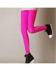 CHSDCSI Sexy stałe cukierki Neon Plus rozmiar damskie legginsy wysokiej rozciągnięte Deportes Jeggings Aptitud odzież balet tani