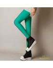 CHSDCSI Sexy stałe cukierki Neon Plus rozmiar damskie legginsy wysokiej rozciągnięte Deportes Jeggings Aptitud odzież balet tani