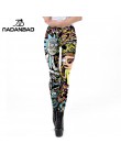 NADANBAO Cartoon drukowane legginsy kobiety Rick i Morty Plus rozmiar Leggin treningu Modis Fitness Legging