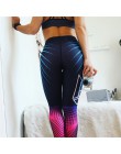 Nowe mody kobiety wysokiej talii trening legginsy drukowane Punk Fitness dla kobiet elastyczne spodnie na co dzień obcisłe spodn