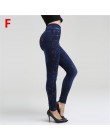 Weljuber kobiety legginsy jesień dżinsy legginsy szczupła Mock kieszeń kobieta druku Jeggings damskie Denim spodnie skinny fit