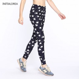 Kobiet legginsy 2019 Fashion Star drukuj wysoka talia Stretch elastyczność legginsy wiosna jesień Slim Skinny legginsy spodnie k