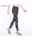 Kobiet legginsy 2019 Fashion Star drukuj wysoka talia Stretch elastyczność legginsy wiosna jesień Slim Skinny legginsy spodnie k