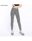 Kobiet legginsy 2019 Fashion Star drukuj wysoka talia Stretch elastyczność legginsy wiosna jesień Slim Skinny legginsy spodnie k