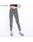 Kobiet legginsy 2019 Fashion Star drukuj wysoka talia Stretch elastyczność legginsy wiosna jesień Slim Skinny legginsy spodnie k