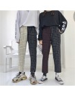 Harajuku spodnie Patchwork chusta spodnie kobiet sznurek elastyczny pas proste spodni moda jesień znosić