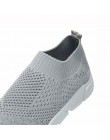 Damskie buty 2019 nowy Flyknit trampki kobiety oddychające Slip On płaskie buty miękkie dno białe trampki na co dzień kobiety mi