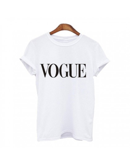 2018 lato kobiety T koszula VOGUE list drukarnie marka kobiet T-shirt na co dzień luźne krótki rękaw O szyi topy koszulki mujer