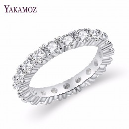 2017 biżuteria luksusowa marka biały kolor wkładka cyrkonia unikalny kształt pierścionek dla kobiet rozmiar zaręczynowy ślub