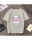 Wiosna lato nowy styl T shirt kobiety Cute Cartoon drukuj z krótkim rękawem O Neck bawełna elastan kobiety topy Slim Fit kobiety