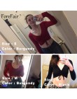 Forefair V Neck Sexy z długim rękawem Crop topy kobiety jesień Ruched koronki Up koszulka casual koszula czarne zimowe koszule d