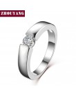 ZHOUYANG 4.5mm serca i strzały cyrkonia ślub pierścień różowe złoto i srebro kolor klasyczny palec pierścień R400 R406