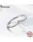 BAMOER 100% 925 Sterling Silver kropla wody jasne pierścionki z kwadratowymi cyrkoniamii dla kobiet ślub zaręczyny biżuteria dzi