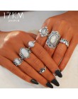 17 KM nowy projekt w stylu Vintage Opal Knuckle pierścionki zestaw dla kobiet Boho geometryczny wzór kwiat pierścienie Party cze