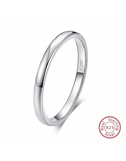 ORSA klejnoty 100% prawdziwe 925 Sterling Silver Rings dla kobiet proste 2019 klasyczna obrączka ślubna moda kobieta biżuteria h