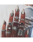 Docona moda czarny otwarcie pierścień 3 sztuk/zestaw Midi Finger pierścionki na środek palca zestaw dla kobiet Punk Alloy Finger