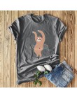 Kobiety koszulki z krótkim rękawem 3XL 4XL 5XL t-shirt plus size Cartoon awokado wzór druku z krótkim rękawem topy koreański tsh