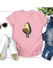 Kobiety koszulki z krótkim rękawem 3XL 4XL 5XL t-shirt plus size Cartoon awokado wzór druku z krótkim rękawem topy koreański tsh