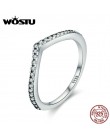 WOSTU 2019 Hot 100% 925 Sterling Silver Shimmering życzenie do układania w stos palec pierścień dla kobiet moda oryginalna biżut