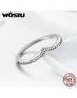 WOSTU 2019 Hot 100% 925 Sterling Silver Shimmering życzenie do układania w stos palec pierścień dla kobiet moda oryginalna biżut