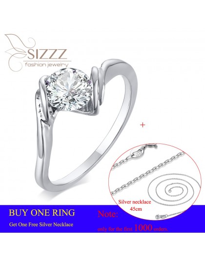 SIZZZ 2019 nowa moda prezent dla przyjaciółki posrebrzane CZ Wedding Ring dla kobiet Dropshipping