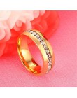 LETAPI 2019 nowy mody złota ze stali nierdzewnej ze stali nierdzewnej obrączki ślubne błyszczące kryształowe pierścień dla kobie