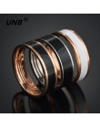 UNB cena fabryczna modna hurtownie czarny olej Drip pierścienie kobiety Wedding Ring w kolorze czarnym kolor koniczyny pierścień