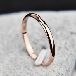 Gorący Titanium stalowa różowe złoto antyalergiczne gładkie proste pary ślubne obrączki biżuteria dla mężczyzny lub kobiety prez