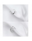 Trusta 100% litego srebra próby 925 X Hollow krzyż otwarty pierścień moda 925 pierścienie spory biżuteria na palce prezent dla k