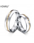 6 MM ze stali nierdzewnej para pierścienie kolor srebrny ślub kryształowy pierścień dla miłośników romantyczny elegancki biżuter