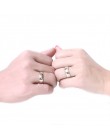 6 MM ze stali nierdzewnej para pierścienie kolor srebrny ślub kryształowy pierścień dla miłośników romantyczny elegancki biżuter