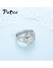 PATICO gorąca sprzedaż Ring Finger Bijoux 925 Sterling Silver drzewa życia AAA cyrkon biżuteria ślubna dla kobiet Party prezenty