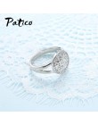 PATICO gorąca sprzedaż Ring Finger Bijoux 925 Sterling Silver drzewa życia AAA cyrkon biżuteria ślubna dla kobiet Party prezenty