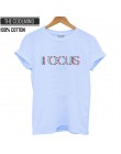 COOLMIND QI0231B 100% bawełny z krótkim rękawem skupić się drukuj kobiety t-shirt na co dzień o-neck luźne kobiet t koszula lato