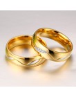 Meaeguet klasyczna para pierścionki dla zakochanych jest obrączka cyrkonia złoty ze stali nierdzewnej ze stali nierdzewnej biżut