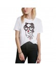 Hipster fajne dziewczyna druku kobiet t shirt 2018 lato z krótkim rękawem O Neck Harajuku t-shirt na co dzień Plus size kobiet o