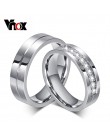 Vnox CZ Wedding Band zaręczyny obrączki dla par kobiety mężczyźni 316l ze stali nierdzewnej miłośników spersonalizowane prezent 