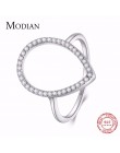 Modian nowy moda Instagram gruszka wody kropla klasyczny pierścionek zaręczynowy biżuteria musujące 100% 925 Sterling Silver Rin