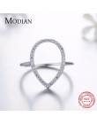 Modian nowy moda Instagram gruszka wody kropla klasyczny pierścionek zaręczynowy biżuteria musujące 100% 925 Sterling Silver Rin