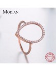 Modian nowy moda Instagram gruszka wody kropla klasyczny pierścionek zaręczynowy biżuteria musujące 100% 925 Sterling Silver Rin