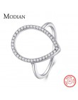 Modian nowy moda Instagram gruszka wody kropla klasyczny pierścionek zaręczynowy biżuteria musujące 100% 925 Sterling Silver Rin