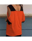 2019 kobiety lato Patchwork zimno ramię T-Shirt topy T koszula kobiety dekolt w serek Top Tees Feminina Camiseta Blusas SJ1734X