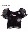 Weirdgirl kobiet dziecko anioł drukowanie koszulki z krótkim rękawem na co dzień moda dekolt w serek crop topy femme tees slim s