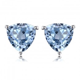 JewelryPalace błękitny Topaz 925 Sterling Silver połączenie stadniny kolczyki dla kobiet piękne biżuteria 2018 nowa gorąca sprze