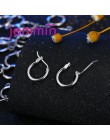 Jemmin Trendy DIY moda kolczyki 925 Sterling srebrne kolczyki koła ustalenia biżuteria komponentów dla kobiet ręcznie wykonane a