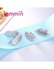 Jemmin Fine haki Leverback Earwire 925 Sterling Silver mikro Rhinestone kolczyki ustalenia do tworzenia biżuterii DIY złącze