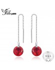 JewelryPalace Fashion 5.59ct okrągły utworzono Ruby kolczyki 925 Sterling Silver grzywny biżuteria Party długie kolczyki dla kob