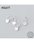 INZATT prawdziwe S925 Sterling Silver minimalistyczny okrągły koralik klasyczne kolczyki kolczyki dla kobiet mody Party Fine biż