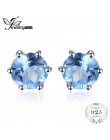 JewelryPalace naturalny niebieski Topaz kolczyki Stud oryginalna 925 Sterling Silver biżuteria nowy kobiety biżuteria wyjątkową 