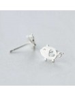 Ruifan 925 Sterling Silver biżuteria moda śliczne małe 1.2 cm X 0.75 cm puste serce świnia kolczyki ze sztyftem na prezent dla d